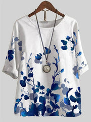 Floral Loose Casual V Neck Two-Piece Set