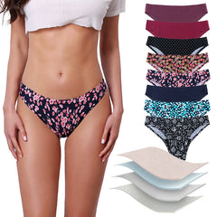 Seamless Anti-Leakage Printed Four-Layer Ice Silk Physiological Menstrual Swimming Trunks