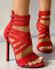 Zip Back Stiletto Heels