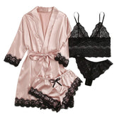 Lace Camisole Nightgown/nightgown 4-Piece Nightgown Set