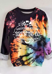 Halloween Tie Dye O-Neck Sweatshirt