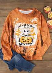 Halloween Tis The Season To Be Spooky Bleached Sweatshirt