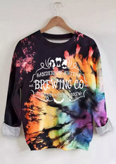 Halloween Tie Dye O-Neck Sweatshirt