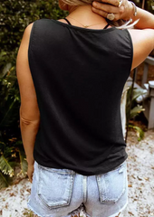 Guitar Wings V-Neck Tank - Black