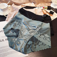 Light Luxury Lace Tummy-Control Breathable Sexy Mid-Waist Briefs