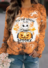 Halloween Tis The Season To Be Spooky Bleached Sweatshirt