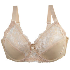 Lace Push-up Underwire Adjustable Plus Size Bra