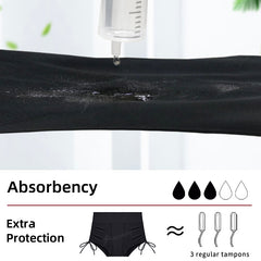 Drawstring Four-Layer Leak-Proof Menstrual Swim Trunks