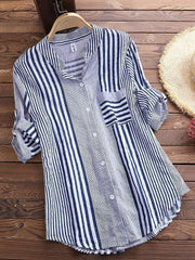Striped Shirt Long Sleeve Oversized Shirt
