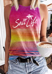 Salt Life Gradient Coconut Tree Tank
