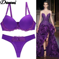 Sexy Lace Thong Bra Set