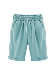 Plus Size pockets Casual Shorts