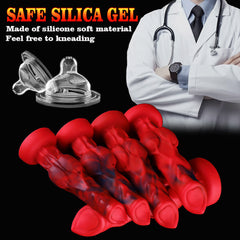 Textured Wolf Penis-Shaped Dildo Realistic And Lifelike Made Of Soft Liquid Silicone