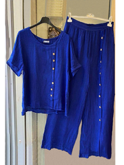 Plain Loosen Casual Two Piece Sets