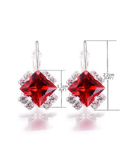 Simple Rhinestone Gem Alloy Earrings