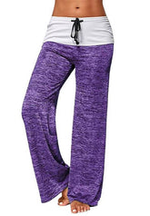 Simple Solid Color Drawstring Tie Wide Leg Pants-6 Colors