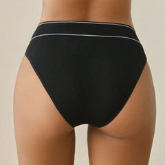 Letter Simple Soft Mid-Waist Fashionable Daily Comfortable Underwear