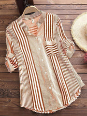 Striped Shirt Long Sleeve Oversized Shirt