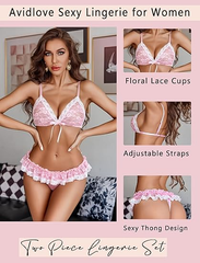 Sexy Lingerie Set for Women Lace Bra
