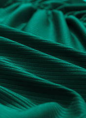 Solid Color High Waist Pleated Skirt With One Side Tie Swim Short