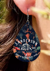 Halloween Home Of The Black Flame Candle Tie Dye Earrings