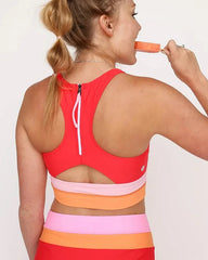 Sherbet Cut Back Crop Bikini Set