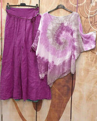 Crew Neck Short Sleeve Two Piece Suit