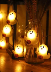 Halloween Ghost Pumpkin Face LED String Lights Ornament