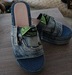 Denim Slippers