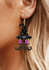 Halloween Witch Hat Boots Earrings