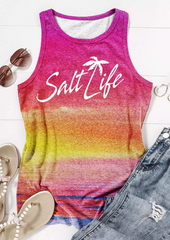 Salt Life Gradient Coconut Tree Tank