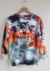 Halloween Tie Dye Witches Pullover Sweatshirt