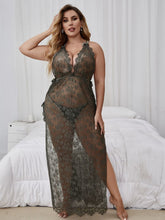 Plus Size Sexy Lace See-Through Hot Temptation Sexy Nightgown Suit