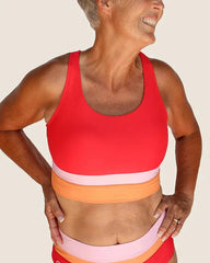 Sherbet Cut Back Crop Bikini Set