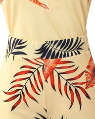Leaf Print Cami Top & Shorts Set