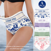 Floral Print High Waist Women's Underwear