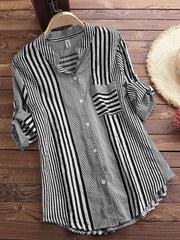 Striped Shirt Long Sleeve Oversized Shirt