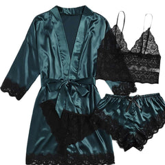 Lace Camisole Nightgown/nightgown 4-Piece Nightgown Set