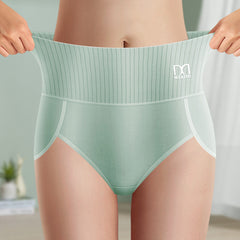 Breathable Solid Solor Tummy-Controlling Butt Lift High Waisted Briefs