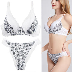 Sexy Lace Underwire Push-Up Plus Size Bra Set