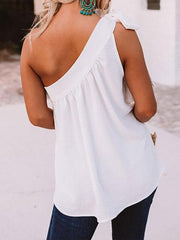One-shoulder Straps Loose Top