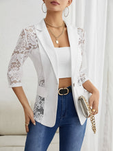 Solid Color Fashionable Lace Patchwork Small Suit Jacket