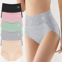 Breathable Solid Solor Tummy-Controlling Butt Lift High Waisted Briefs