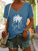 Palm Tree Print Short Sleeve T-Shirt