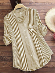 Striped Shirt Long Sleeve Oversized Shirt