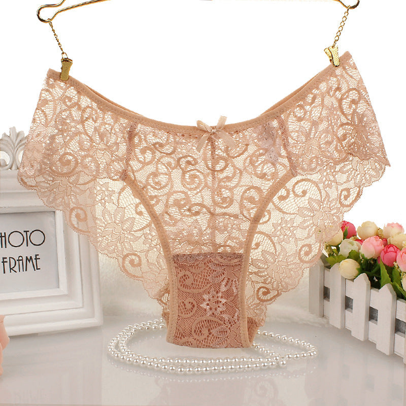 Seamless Lace Hollow Waist Sexy Panties