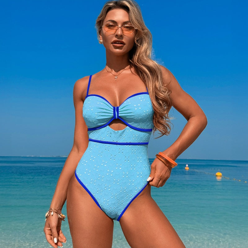 Solid Color Hollow Sling One Piece