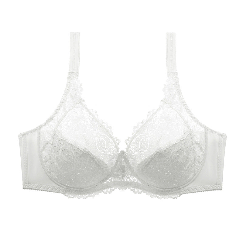 Lace Ultra-thin Solid Color Sexy EF Large Cup Bra