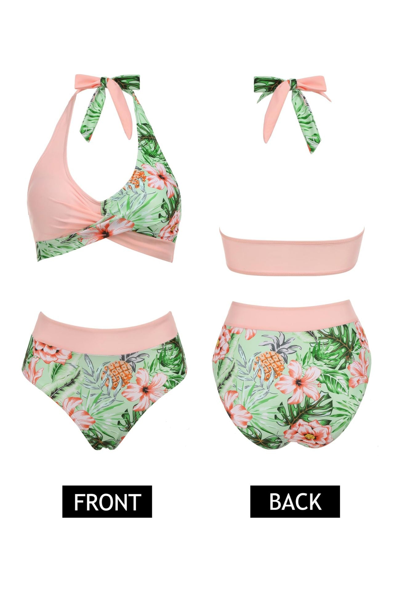 Cross-Over Bikini Two-Piece Set in Multiple Colors