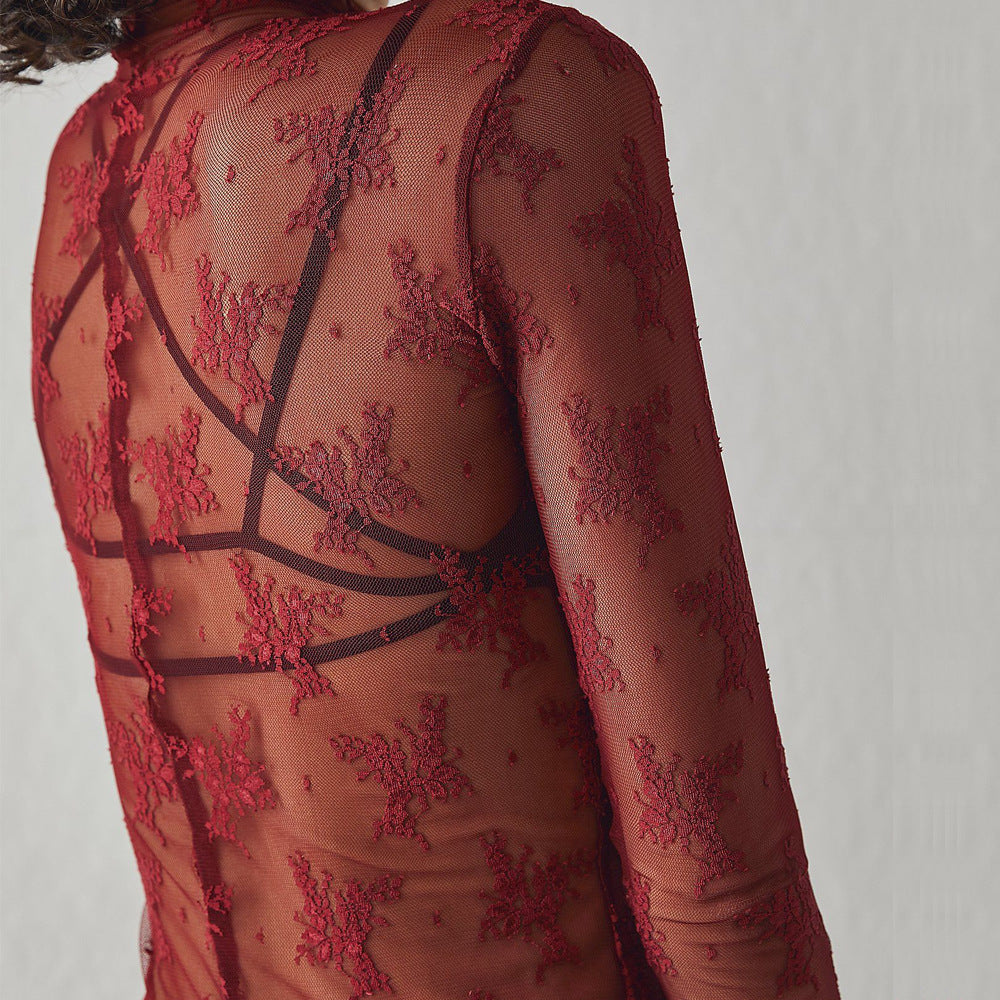 See-Through Lace Mesh Multi-Color Sexy T-shirt